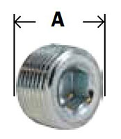 BG Steel Countersunk Plug - Hex Socket Diagram